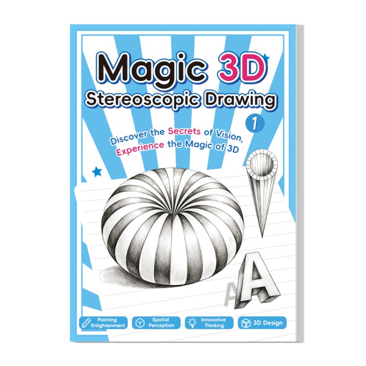 Angol kiadású 3D sztereoszkópikus rajzkönyv
